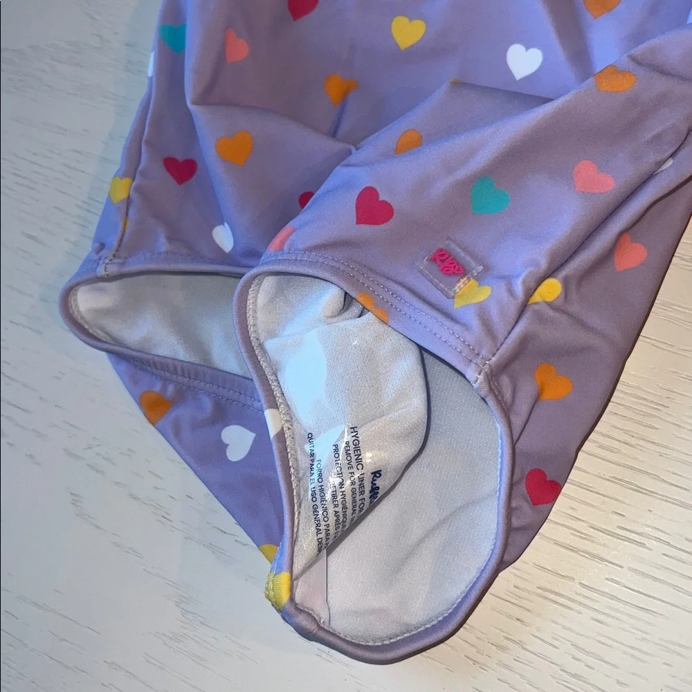 Rufflebutts Hearts Bows Ruffle One Piece Swimsuit 2T 3T 4T 5 6
